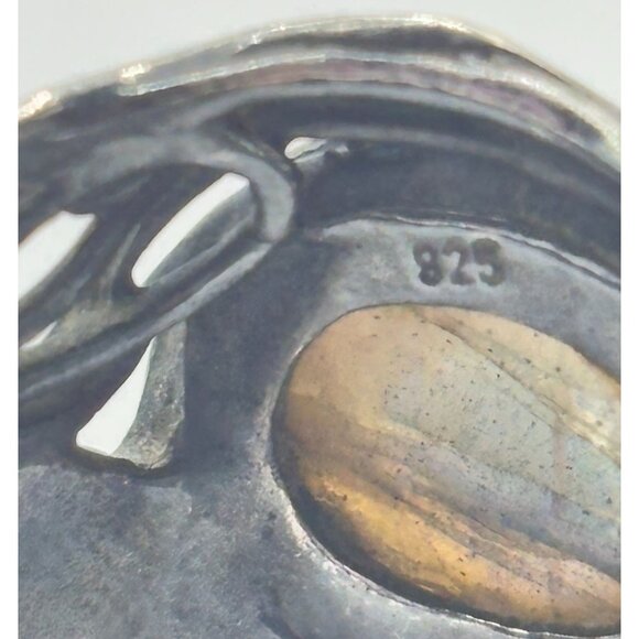 Labradorite Gemstone Sterling Silver Ring Size 7 Handcrafted In Israel - Picture 4 of 8